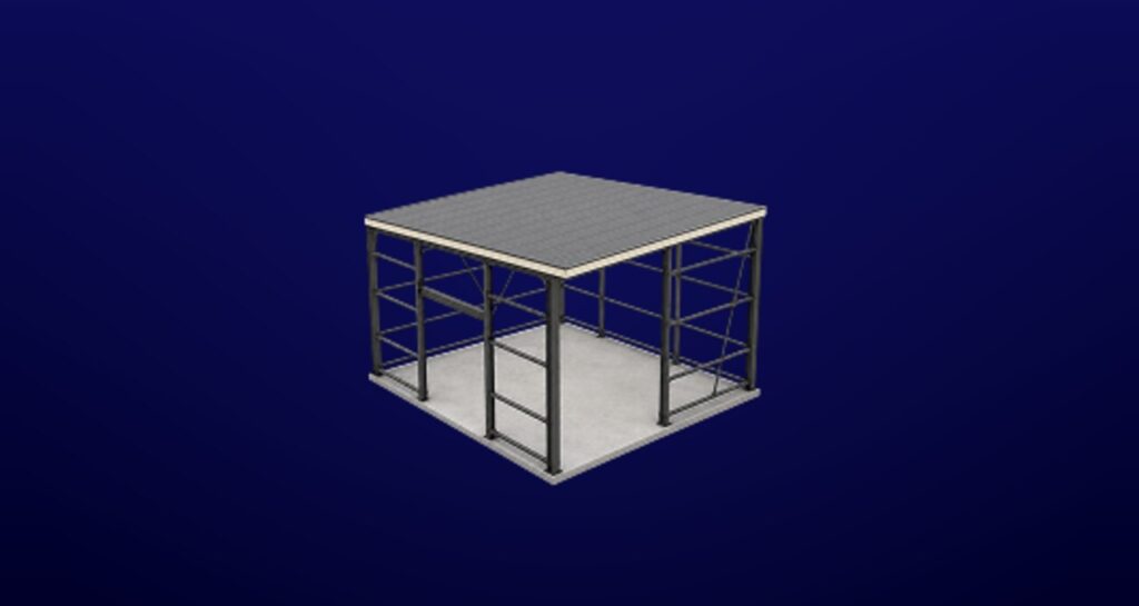 Staalconstructie met dakbeplating