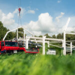 Staalconstructie van ABcontainers in Bergambacht tijdens de montage